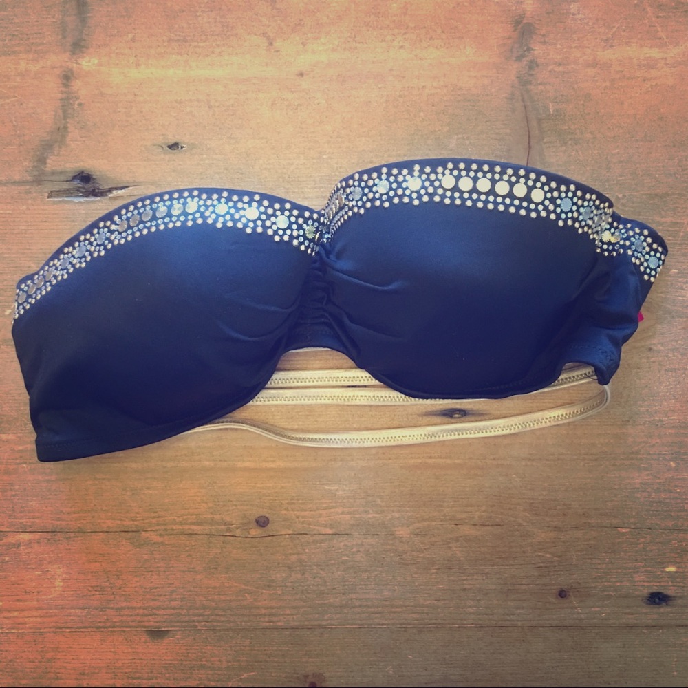 Victoria’s Secret PINK black/gold swim top